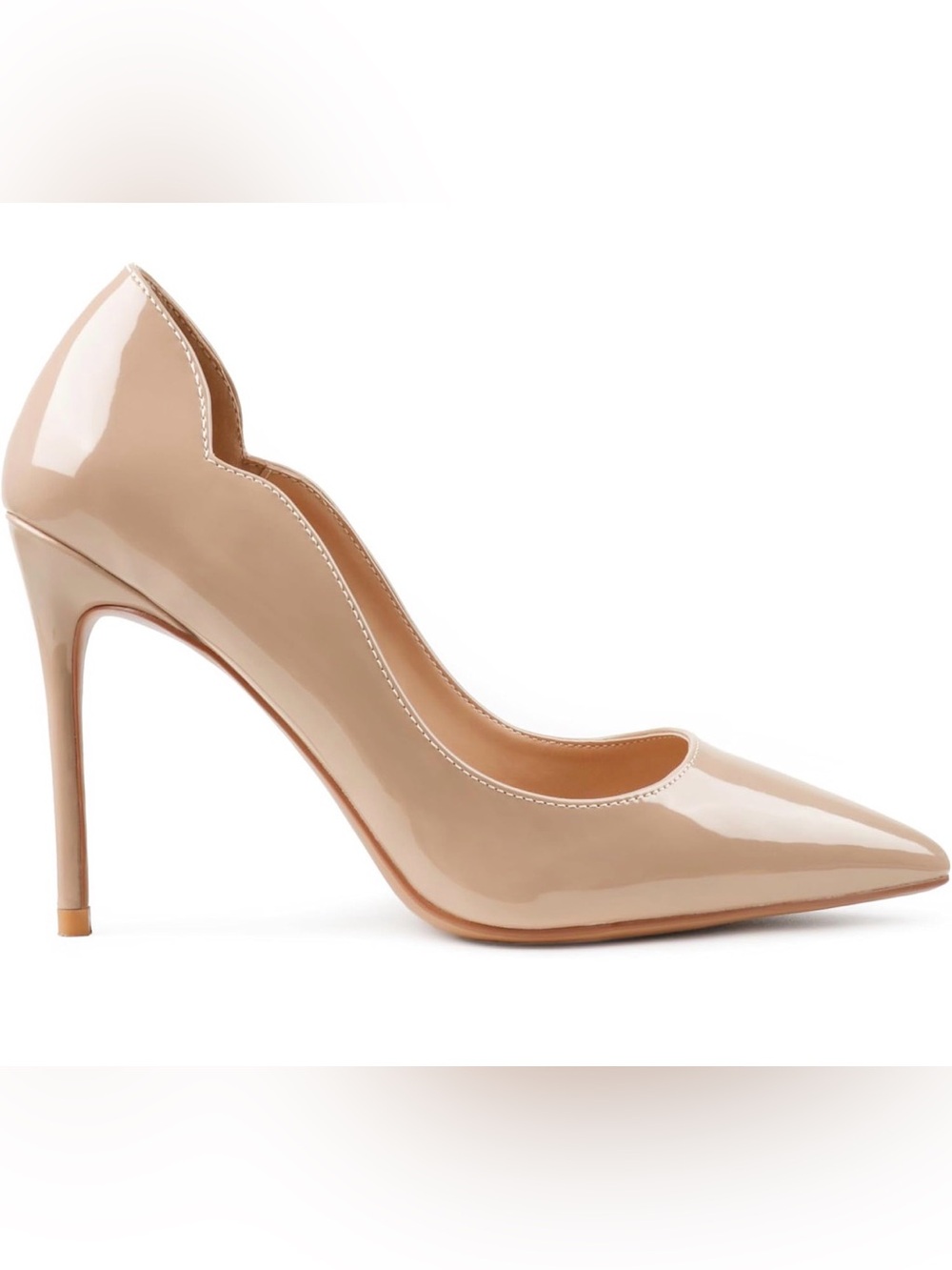 COLETER Women 4 Inch Pumps Pointy Toe Wedding Dress Shoes Slip on Stiletto Pumps